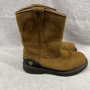 Herman Survivors Steel Toe Boots Mens 8 Brown Leather ASTM F2413-18 Not Ariat